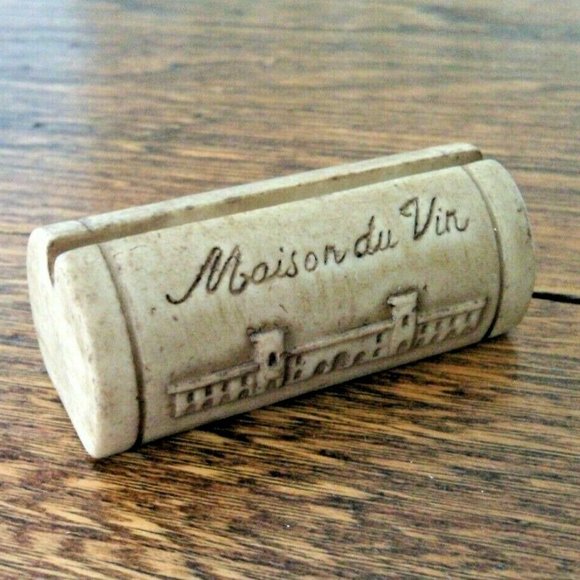 Box 4 Place Setting Card Holders Ceramic Wine Corks Guest Dinner Wedding Party - Picture 9 of 16